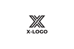 Geometric Letter X Logo Design Vector Product Image 3