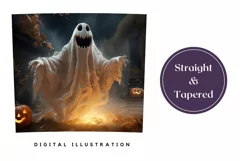 3D Halloween Ghost Tumbler Wrap, 3D Tumbler Wrap Sublimation Product Image 3