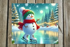 Xmas Snowman | 4 Christmas Skinny tumbler sublimation PL Product Image 4