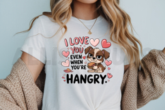 Hangry Dog Valentines Day Design Funny Cartoon Illustration Product Image 3