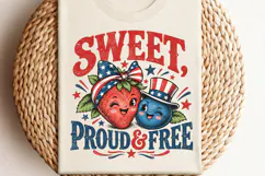 Berry Proud Patriotic Cherry PNG, Vintage Fourth of July Fru Product Image 3