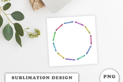 Watercolor Colorful Crayons Frame png Product Image 3
