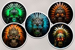 Sticker Set I 12 Sticker Designs - Masks with Skulls, PNG Product Image 4