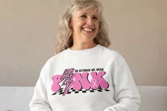 In October we wear Pink SVG, Breast cancer SVG, Pink SVG Product Image 4