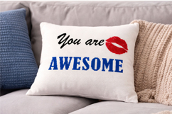 Cross stitch you are awesome words embroidery pattern file Product Image 3