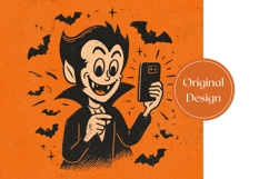 Cartoon Halloween Bats Tumbler, Halloween Vampire PNG Product Image 3