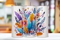Boho Floral Tumbler Wrap | Skinny Tumbler 20oz Design Product Image 3