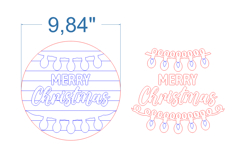 Merry Christmas Lights SVG laser cut file for Glowforge Product Image 3