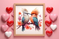 Breeds of Valentine Kissing Birds, Valentine's Day Clipart Product Image 3