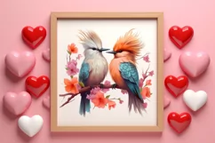 Breeds of Valentine Kissing Birds, Valentine's Day Clipart Product Image 3