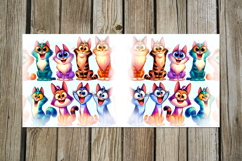 Funny pets | 8 Cartoon Mug sublimation designs, PNG Product Image 3
