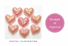 3D Hearts Tumbler Sublimation, Valentine's Day Sublimation Product Image 3