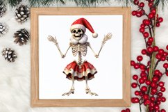 Christmas Skeleton Sublimation Clipart, Christmas PNG Product Image 3