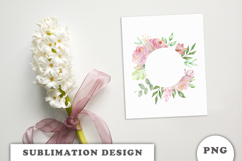 Watercolor Flowers Frame png Product Image 3