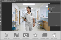 Healthcare Worker Model Medical Scru Product Image 2