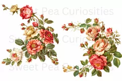 Flowers, Junk Journal, PNG, Clipart, Ephemera, Botanical Product Image 3