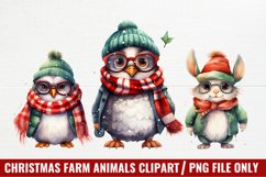 Christmas Farm Animals Sublimation Product Image 1