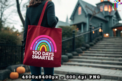 100 Days Smarter Rainbow PNG Product Image 4