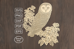 Owl birds lasercut svg, owl laser cut ornament or keychain Product Image 3
