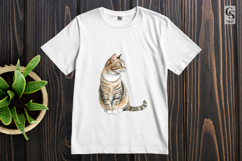 Watercolor Tabby Cat Clipart Sublimation PNG Product Image 3