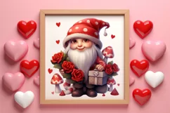 Cute Valentine Gnome Clipart, Gnome Clipart, Cute Gnome Product Image 3