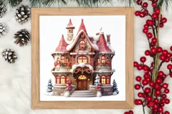 Fairy Christmas House Sublimation Clipart, Fairy Christmas Product Image 3