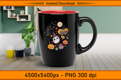 Cute Ghost Witch and Pumpkin Halloween PNG Design Product Image 3