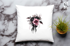 Gothic Rose Bouquet Clipart Sublimation PNG Product Image 3