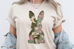 Camo Easter Bunny PNG, Retro Camouflage Sublimation Product Image 3