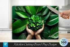 Green Tree on Hand Green Business Cutting Board PNG Design Product Image 1