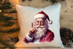 Vintage Black Pink Santa Claus Sublimation Clipart Product Image 3