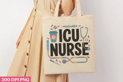 ICU nurse PNG, Nurse Sublimation PNG Product Image 3