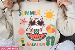 Summer Vacation PNG, Funny Cat Sublimation PNG Product Image 3