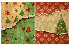 Christmas, Red, Green, Papers, Junk Journal Product Image 3