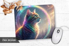 Enchanted Rainbow Cat Mouse Pad PNG Design Product Image 1