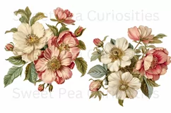 Flowers, Junk Journal, PNG, Clipart, Ephemera, Botanical Product Image 3