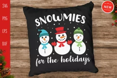 Snowmies For The Holidays Svg,Christmas Snowman Svg, Snowman Product Image 4