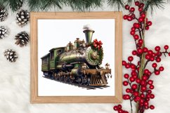 Christmas Trains Sublimation Clipart Product Image 3