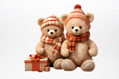 Christmas Teddy Bear Sublimation Clipart PNG Product Image 3