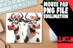 Funny Farmhouse Cow Mouse Mat Sublimation PNG Product Image 1