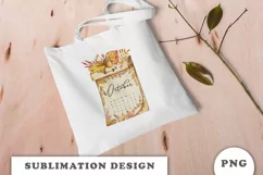 Watercolor Cozy Autumn sublimation PNG Product Image 3