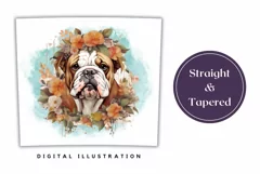 Boxer Dog Tumbler Wrap Design, Dog Sublimation Design PNG Product Image 3
