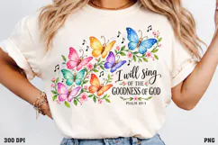 Christian Hope Shirt Design PNG, His Grace Renews My Tomorro Product Image 3
