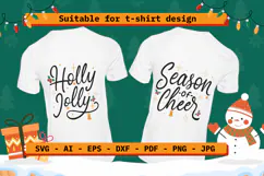 Christmas Quotes SVG | Holly Jolly | Season of Cheer Product Image 3