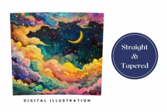 Sky Art Tumbler Design, Colorful Clouds Tumbler Template Product Image 3