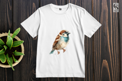 Cute Sparrow Bird Watercolor Clipart Sublimation PNG Product Image 2