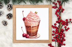 Pink Christmas Coffee Sublimation Clipart, Christmas PNG Product Image 3