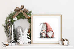 Cute christmas gnomes digital paper, background clipart Product Image 3