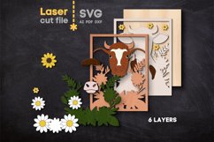 Cow Frame SVG laser cut file for Glowforge Product Image 3