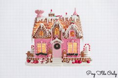Pink Christmas Gingerbread sublimation Clipart PNG Product Image 1